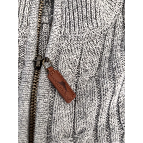Tommy Bahama Cable Knit Sweater Gray Zip Neck Long Sleeve Preppy Grandpa Men Xxl - Picture 2 of 7